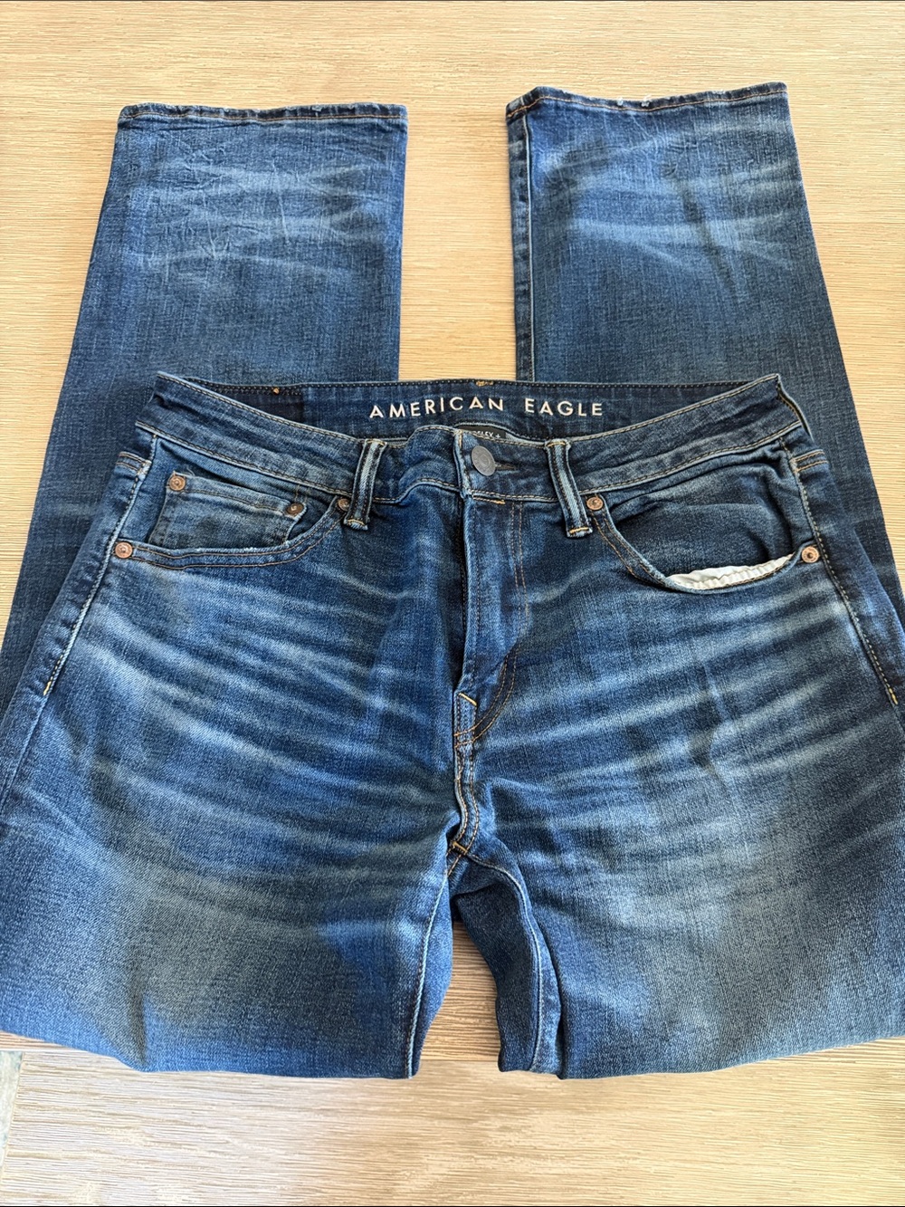 American Eagle Outfitters Men’s Distressed Blue Denim Jeans